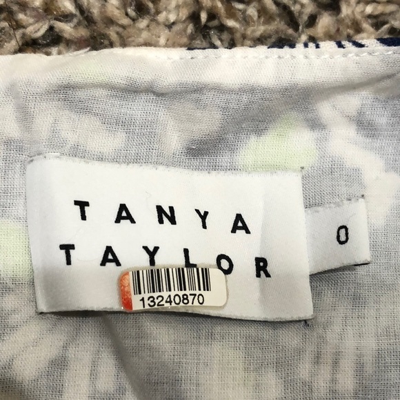 Tanya Taylor Avalon Jumpsuit Size 0 Blue Floral Linen Blend Ruffle Wide Leg - Picture 8 of 14